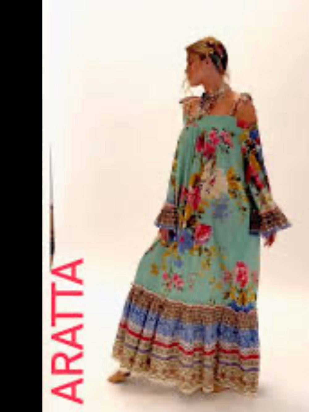 Anthropologie Size Medium Aratta Silent Journey Eva Maxi Dress - Picture 2 of 12